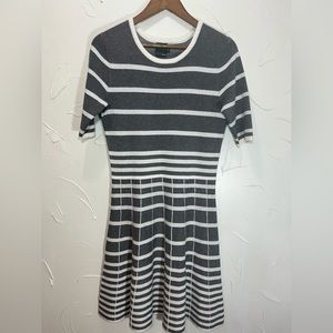 Gabby Skye Fit And Flare Sweater Retro Style Swing Dress SZ Med